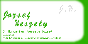 jozsef weszely business card