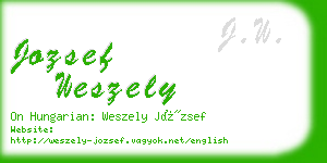 jozsef weszely business card